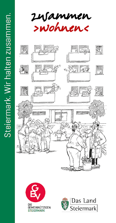 Folder Gespräch in der Nachbarschaft © Servicebüro zusammen>wohnen< Folder Gespräch in der Nachbarschaft